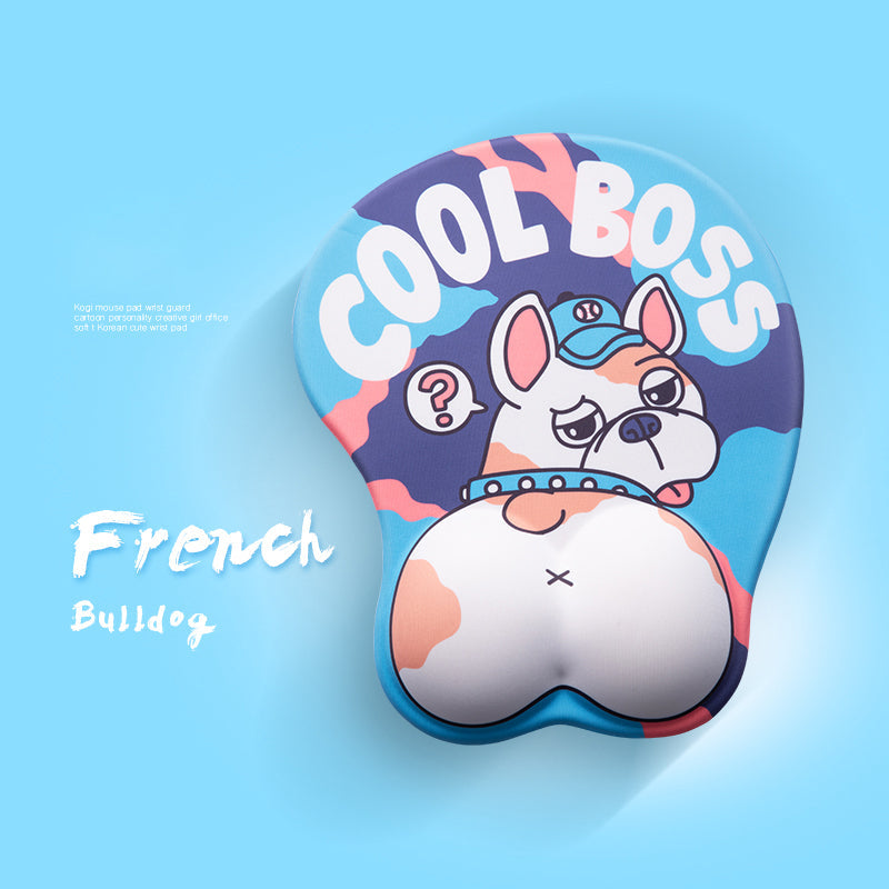 Cute Corgi Dog 3D Mouse Pad Ergonomic Soft Silicon Gel Anime Mousepad With Wrist Support Mouse Mat - Korvel