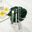 1 Set Reusable Telescopic Straw Set Portable Stainless Steel Easy To Clean Straw With Carry Case - Korvel