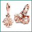 Pan Jiazhu Rose Gold Openable Birthday Gift Box Pendant Bow Ribbon Cute Gift Accessories - Korvel