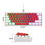 61 key keyboard with split lines, mini minimalist keyboard, compact dual color color RGB luminous film keyboard - Korvel