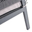 Outdoor Furniture with Tempered Glass Table Deep Seating with Thick Cushion for Backyard Porch Balcony (Grey) - Korvel