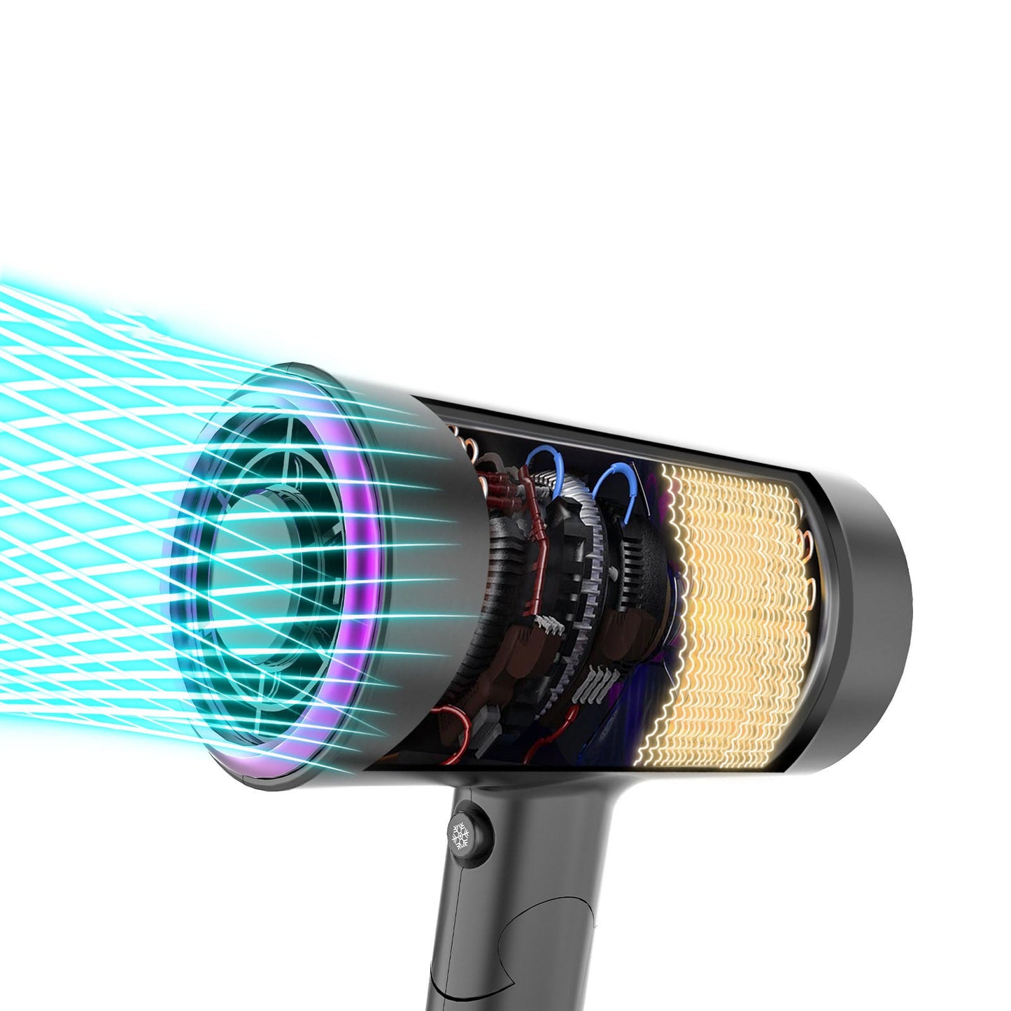 Regulations Hair Dryer Negative Ion Folding Portable High-Power Household Hair Dryer - Korvel