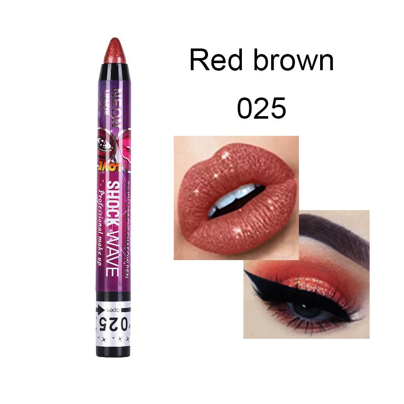 KISS SUSY 36 color eye shadow pencil stick lip pencil 2 in 1 is not easy to smudge - Korvel