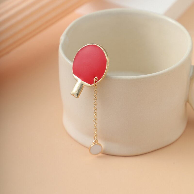 Fashion Cartoon Badminton Brooch pin Badge Sports Equipment table Tennis Fashion Jewelry Wholesale Gift athletes - Korvel