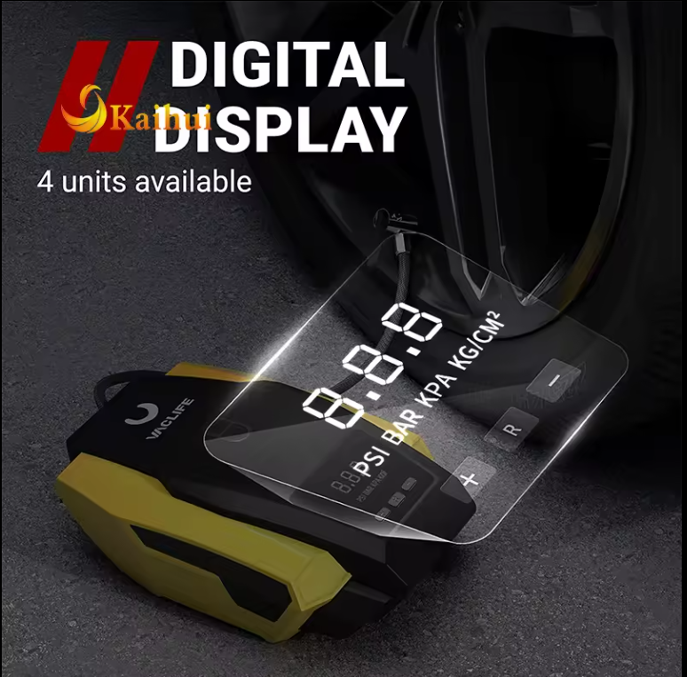 Tire Inflator Portable Air Compressor Pump for Car Tires (up to 50 PSI) 12V DC Tire Pump for Bikes (up to 150 PSI)  LED Light - Korvel