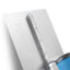 High quality stainless steel V-groove shovel, 28Cm x 11.5 Cm, perfect for buckets, slate, plaster, concrete, curved handles, hig - Korvel