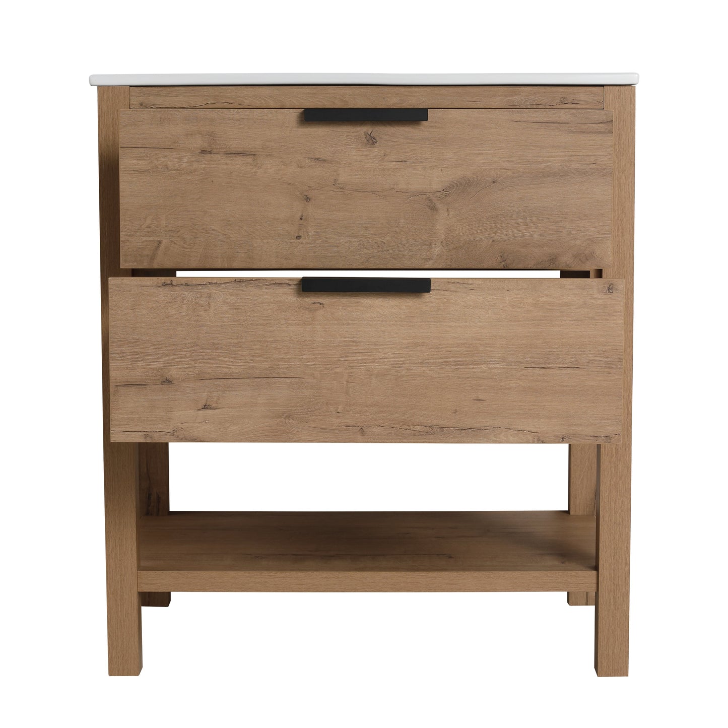 30 Inch Bathroom Vanity Plywood With 2 Drawers-BVB01030IMO-BL9075B - Korvel