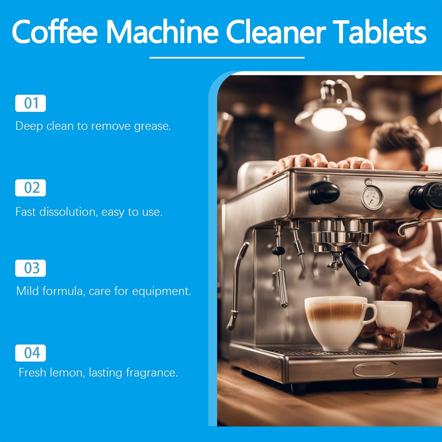 Coffee Machine Cleaning Effervescent Tablets Clean Coffee Machine Stains And Dirt Refurbishment Maintenance Cleaner - Korvel