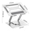 Office Aluminum Notebook Bracket Computer Cooling Bracket Double Pole Folding 360 Degree Stepless Rotation - Korvel
