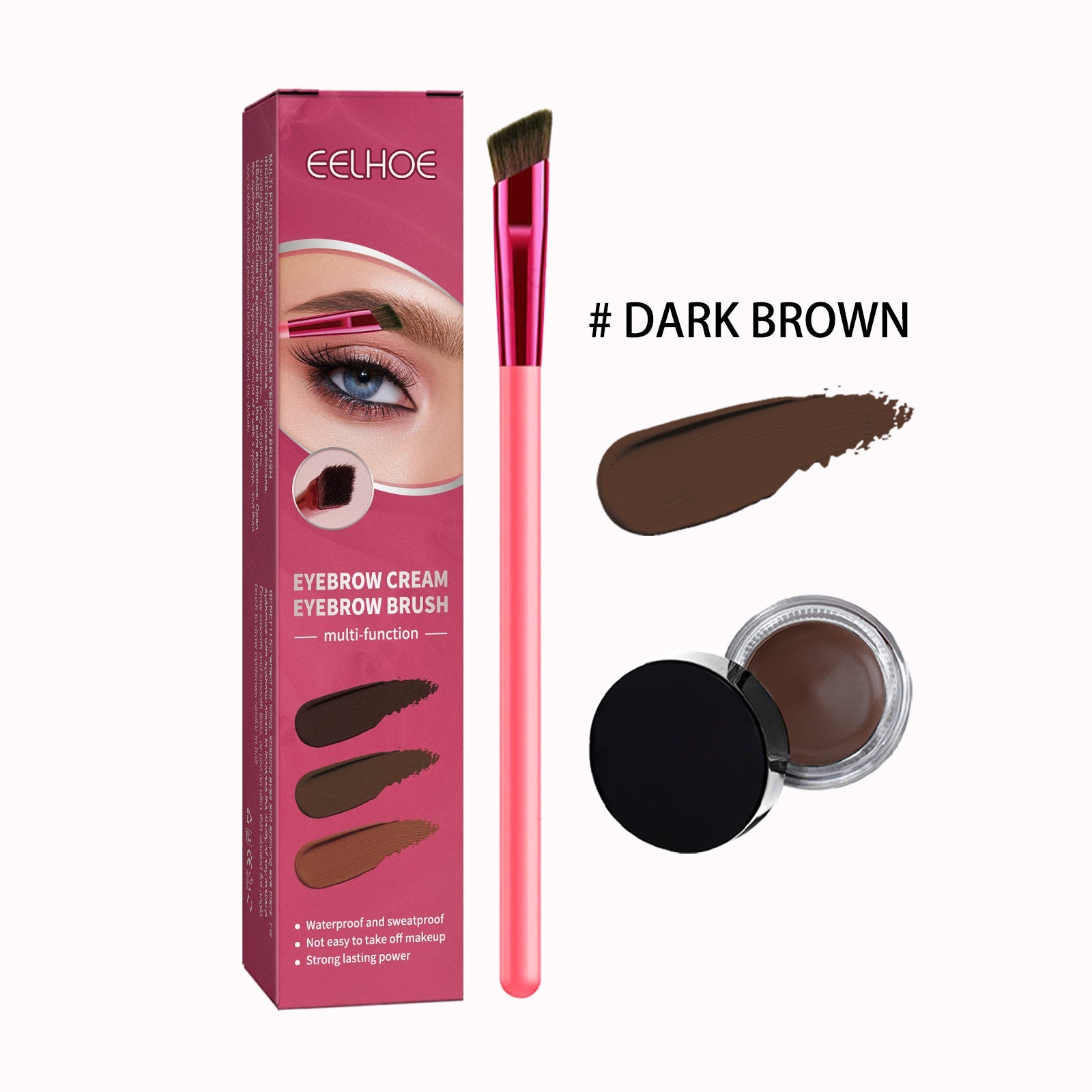 Multifunctional Eyebrow Brush Set, Filling Shaping Tinted Eyebrows Smooth Eye Brow Makeup Set - Korvel