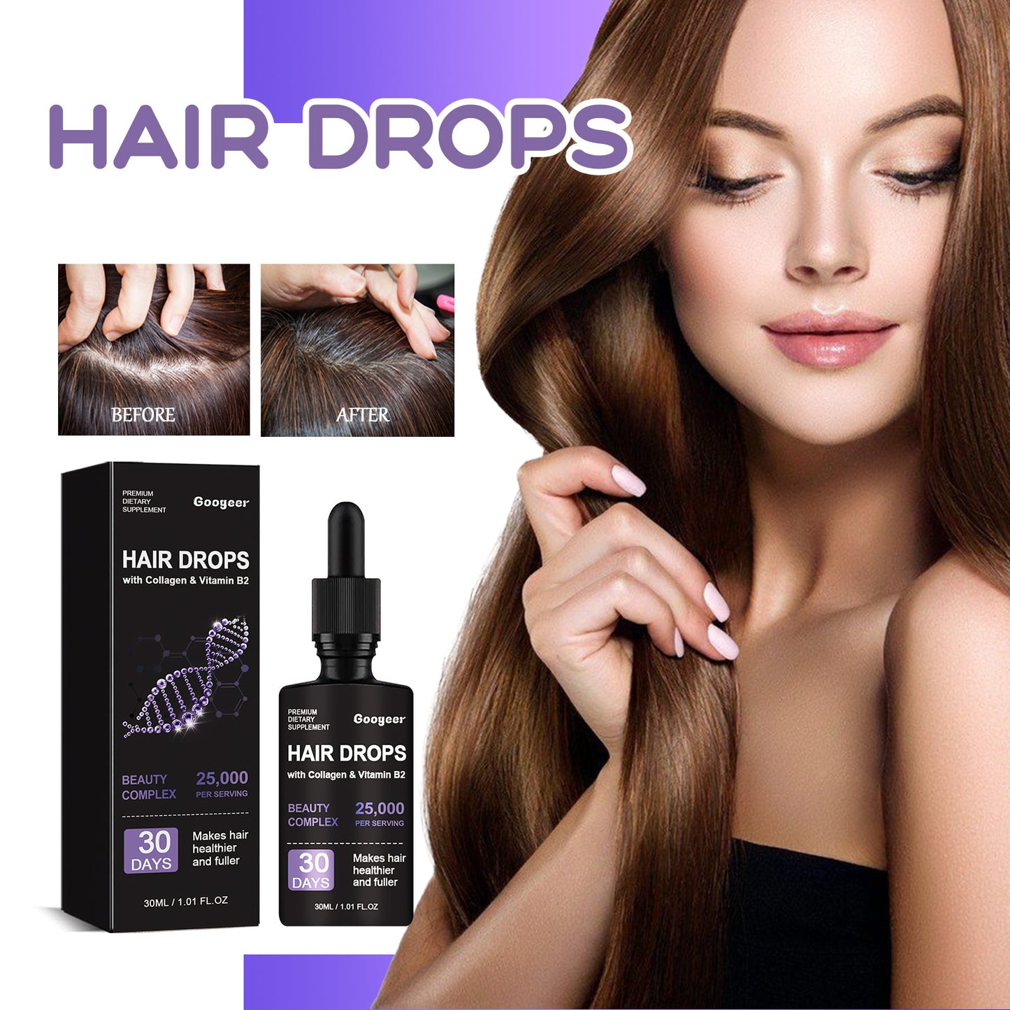 Hair Follicle Dense Hair Drops Repair Hair Follicle Nourishing Hair Roots Dense Solid Hair Care - Korvel