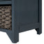 TREXM Storage Bench with Removable Basket and 2 Drawers, Fully Assembled Shoe Bench with Removable Cushion (Navy) - Korvel