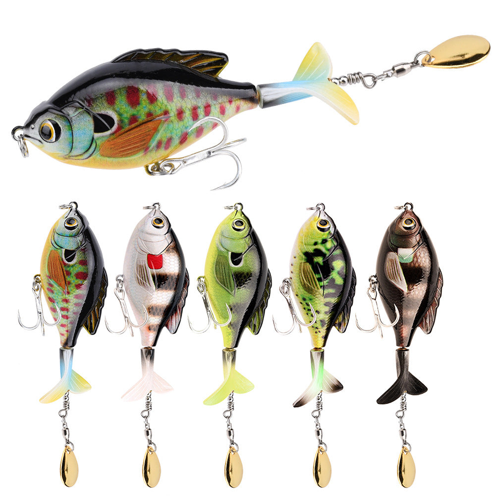 9.5cm/16.9g Propeller Rotary Tractor Bait Path Sub Bait Floating Water Rock Small Fat Water System Wave Climbing Fish bait - Korvel
