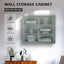 Cabinet mural à double porte en verre de style rétro Haze