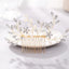 Pearl hair comb headdress Hand-woven crystal comb hair accessories - Korvel