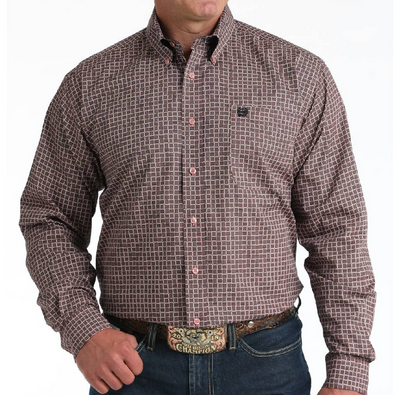 Stylish Maroon Woven Shirt for Men | Cinch Collection - Korvel