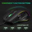 Wireless charging illuminated gaming mouse with anti sleep function automatic cursor movement to prevent computer screen lock - Korvel
