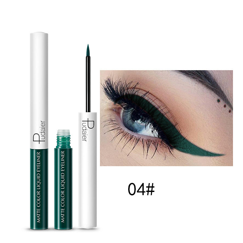 Quick-Drying Waterproof And Sweat-Proof Liquid Eyeliner Does Not Smudge Cosmetics Pudaier Color Eyeliner - Korvel