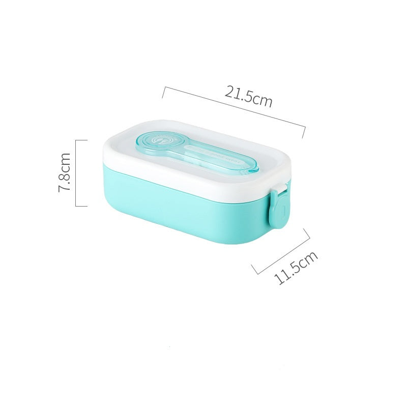 Japanese style portable microwave lunch box with cutlery sealed lunch box bento box - Korvel