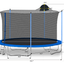 Trampolín Premium de 12FT con Aro de Baloncesto y Red de Seguridad