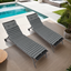 2PCS Set Outdoor Lounge Chair Cushion Replacement Patio Funiture Seat Cushion Chaise Lounge Cushion-GREY - Korvel
