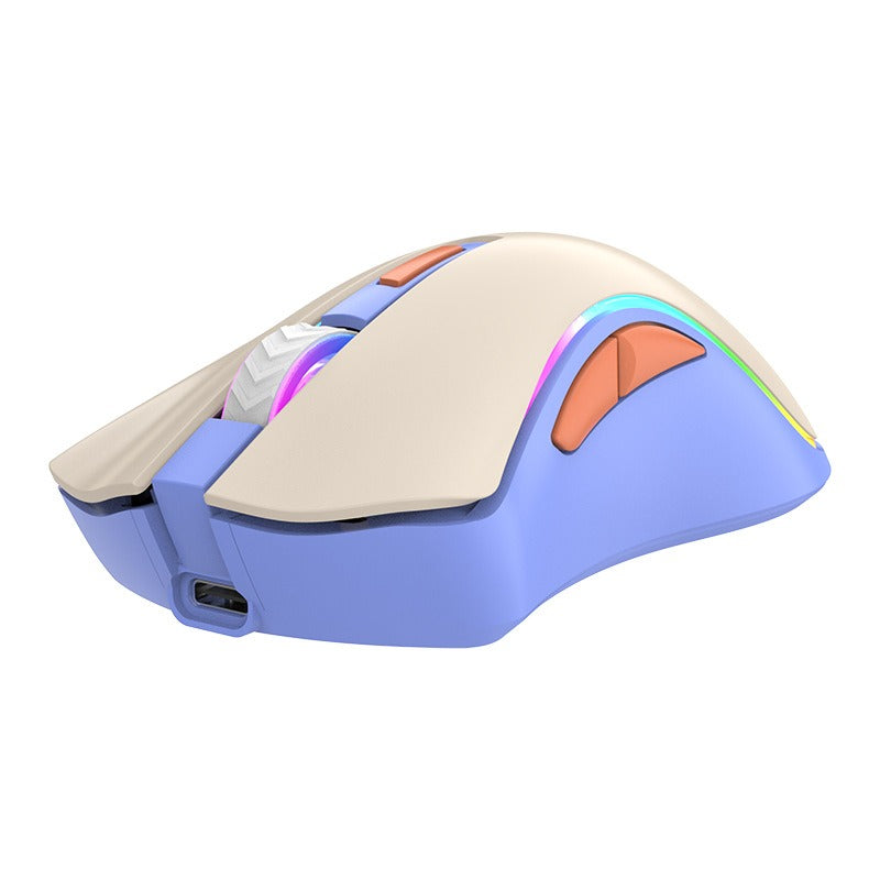 Ratón recargable dual modo Bluetooth 2.4G inalámbrico