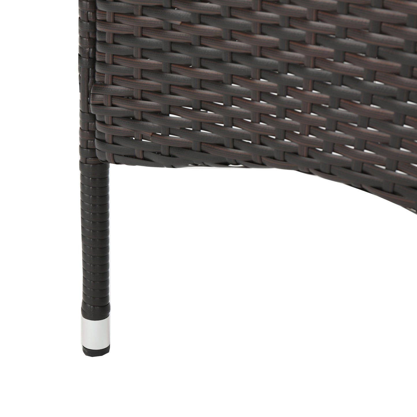 Clementine Outdoor Multibrown PE Wicker Dining Chairs (Set of 2) - Korvel
