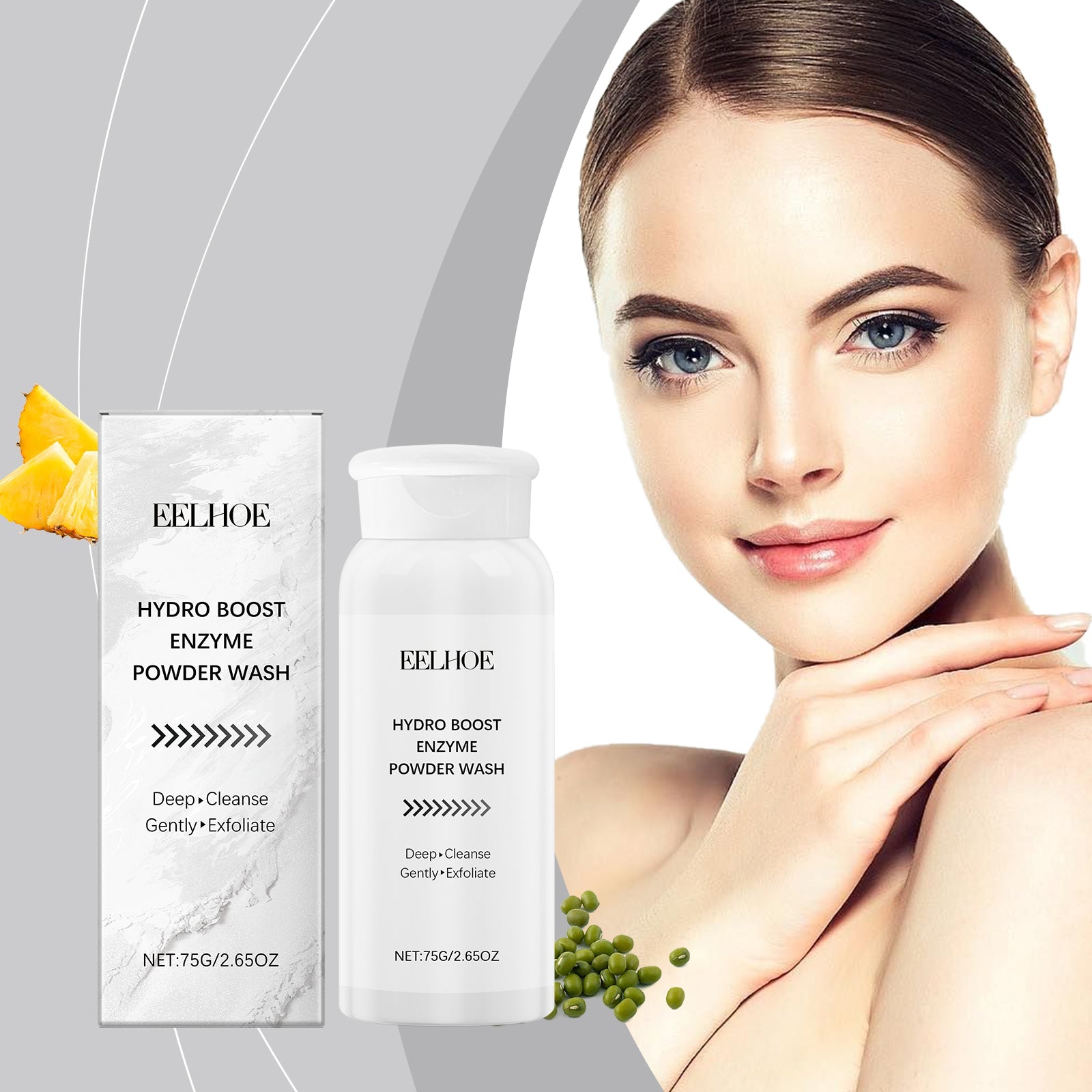 Cleansing Flour Gently Cleanses Face, Moisturizes And Hydrates Skin, Refreshing And Non-Greasy Cleansing Flour - Korvel