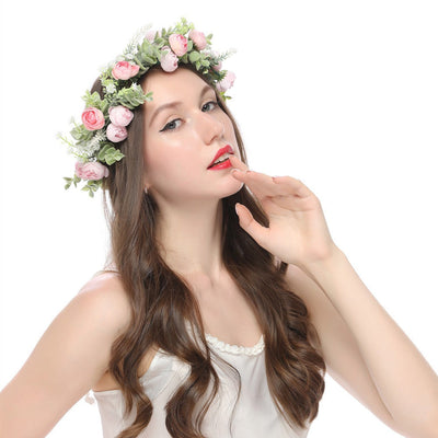 Elegant Forest Style Flower Wreath Headband