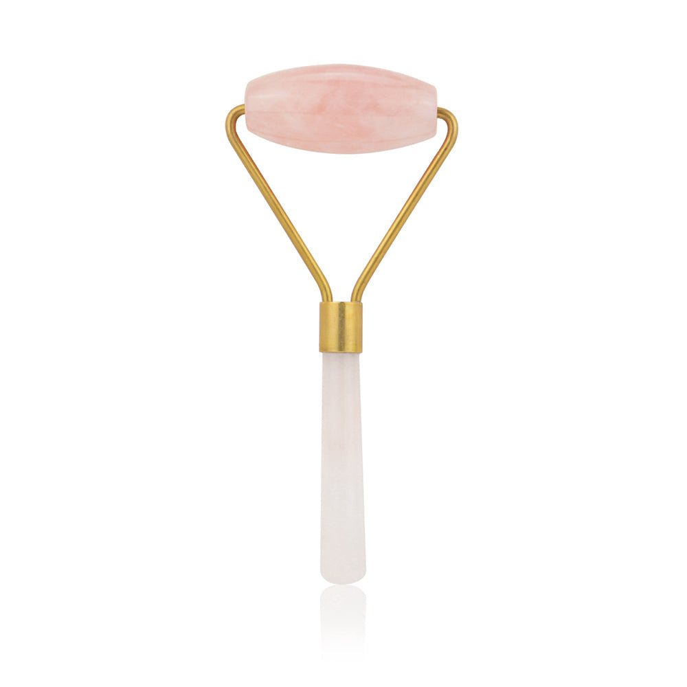 Natural Rose Quartz Facial Massage Crystal Stone Body Jade Massager Derma Roller Skincare Ice Roller Wrinkle Removal Beauty Tool - Korvel