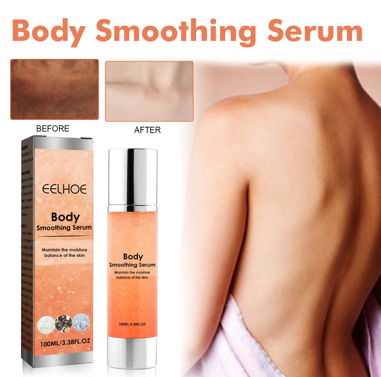 Smooth Body Beauty Serum, Moisturizing And Brightening Skin Care Solution - Korvel