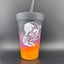 Vaso de Pintura con Popote de Silicona (16 Oz) - Diseño STRATUS