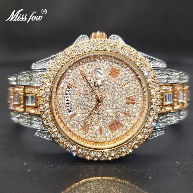 Luxury Men's Watch with 18K Gold Finish