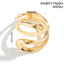 Lacteo Steampunk Chunky Heavy Metal Spring Cuff Bracelet for Women Irregular Big Hollow Out Bangle Jewelry Party Accessories - Korvel