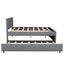 Full Upholstered Platform Bed with Trundle Grey - Korvel
