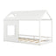 Twin Size House Bed with Roof and Window - White - Korvel