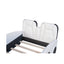 Twin Size Race Car Platform Bed with Wheels - White