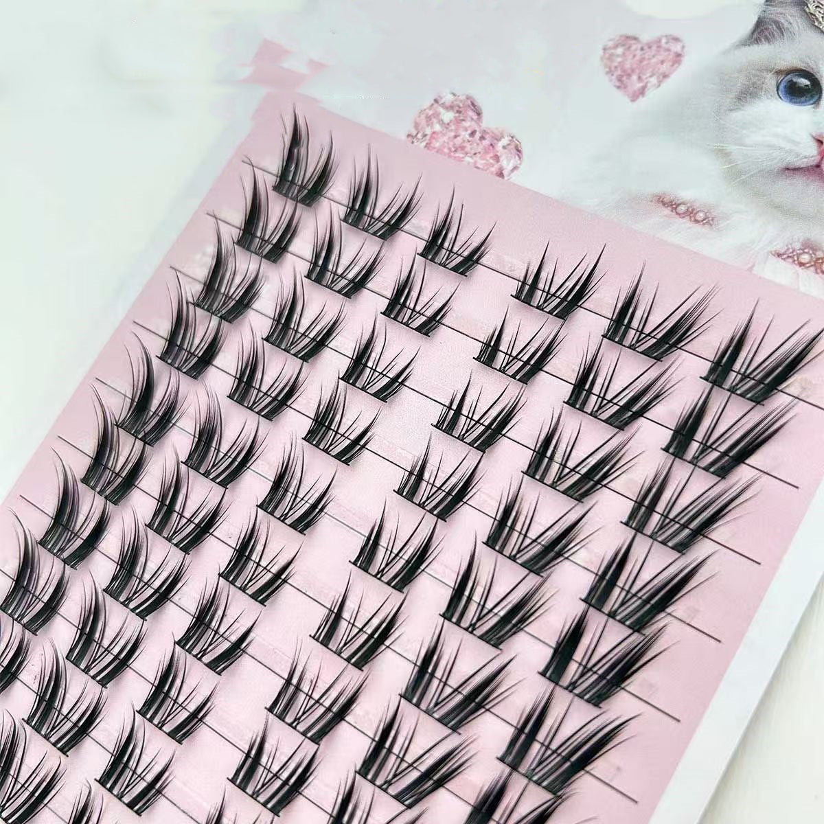 Sunflower Comics Pure Desire Eyelash Simulation Natural Thickening Large Segmented Trilogy False Eyelash Laziness - Korvel