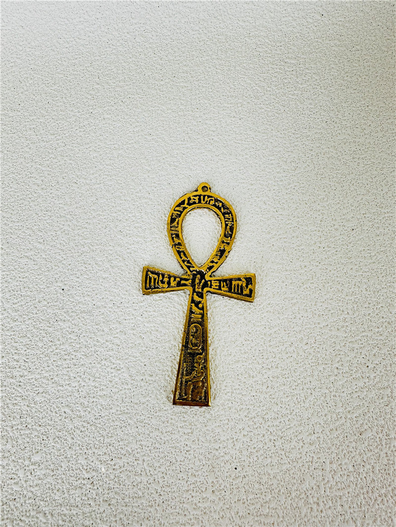 Egyptian copper life key ornament brass Anka life key life talisman hand hammered - Korvel