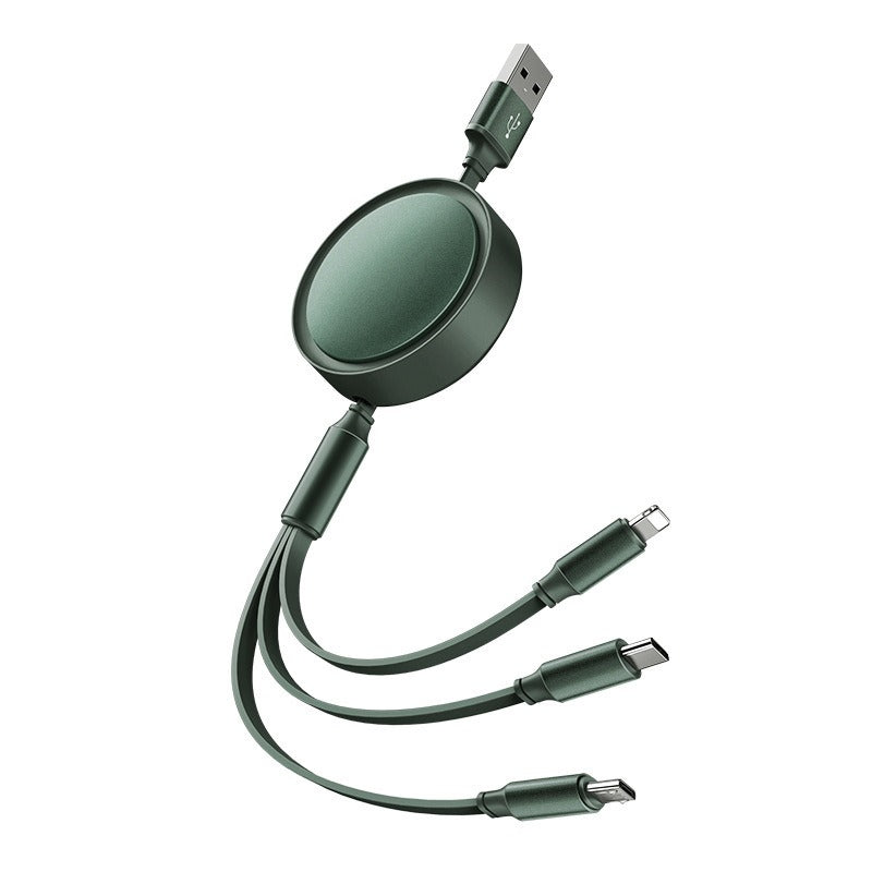 Neutral one to three data cable fast charging extension cable charging cable three in one data cable - Korvel