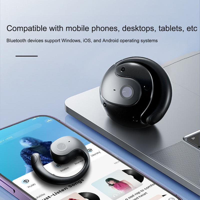 T2 Little Coconut Ball Bluetooth Earphones Open No In Ear Strap High Sound Quality Wireless Earphones Bluetooth 5.4 - Korvel