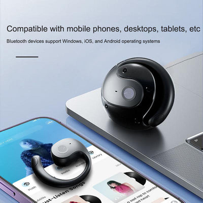 T2 Little Coconut Ball Bluetooth Earphones Open No In Ear Strap High Sound Quality Wireless Earphones Bluetooth 5.4 - Korvel