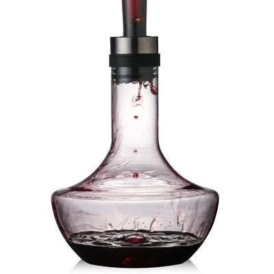 Wine Decanter Built-in Aerator Pourer Carafe Red Wine Decanter 100% Lead-free Crystal Glass Wine Hand-held Aerator - Korvel