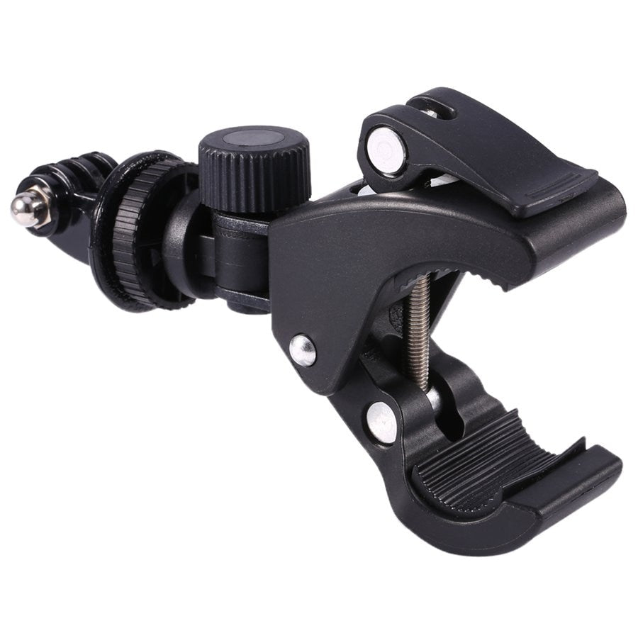 GloryStar Black Bike Bicycle Motorcycle Handlebar Handle Clamp Bar Camera Mount Tripod Adapter For Gopro Hero 1 2 3 3+ 4 - Korvel