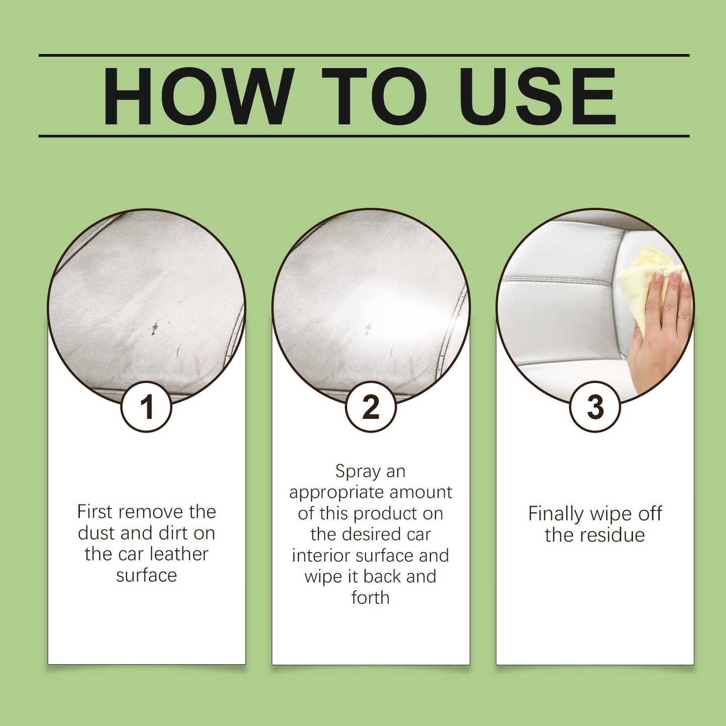 Car Leather Reconditioning Spray, Clean And Decontaminate Bright Car Interior Repair Maintenance Care Spray - Korvel
