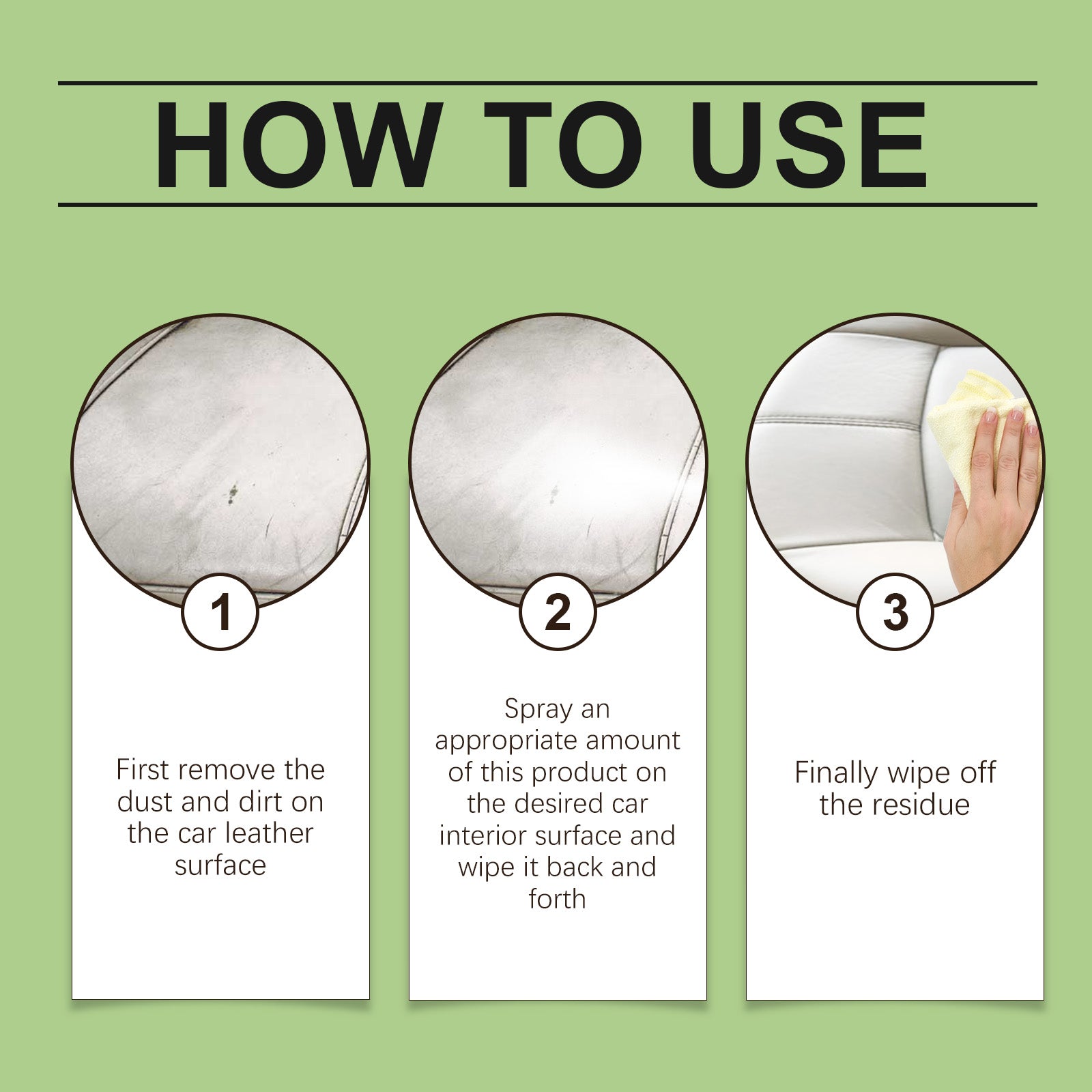Car Leather Reconditioning Spray, Clean And Decontaminate Bright Car Interior Repair Maintenance Care Spray - Korvel
