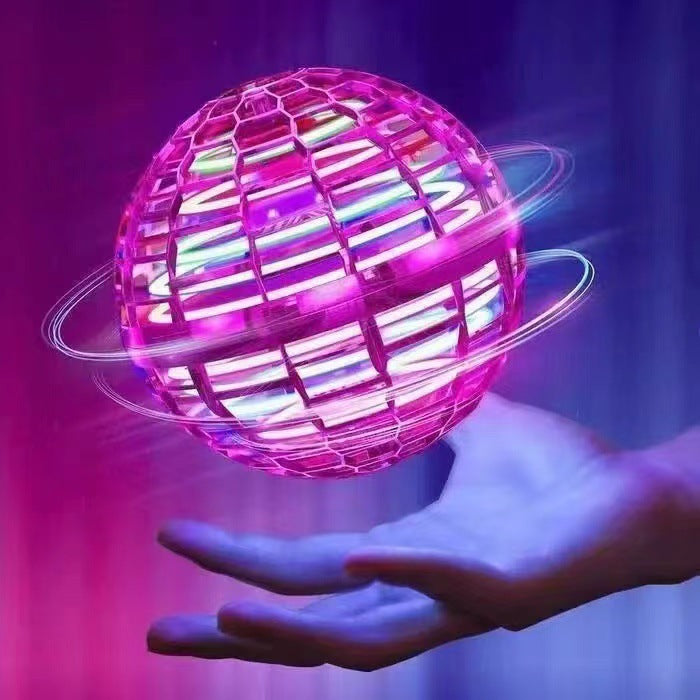 UFO intelligent sensing spinning ball magic flying ball floating ball fingertip glowing magic ball children's toy - Korvel