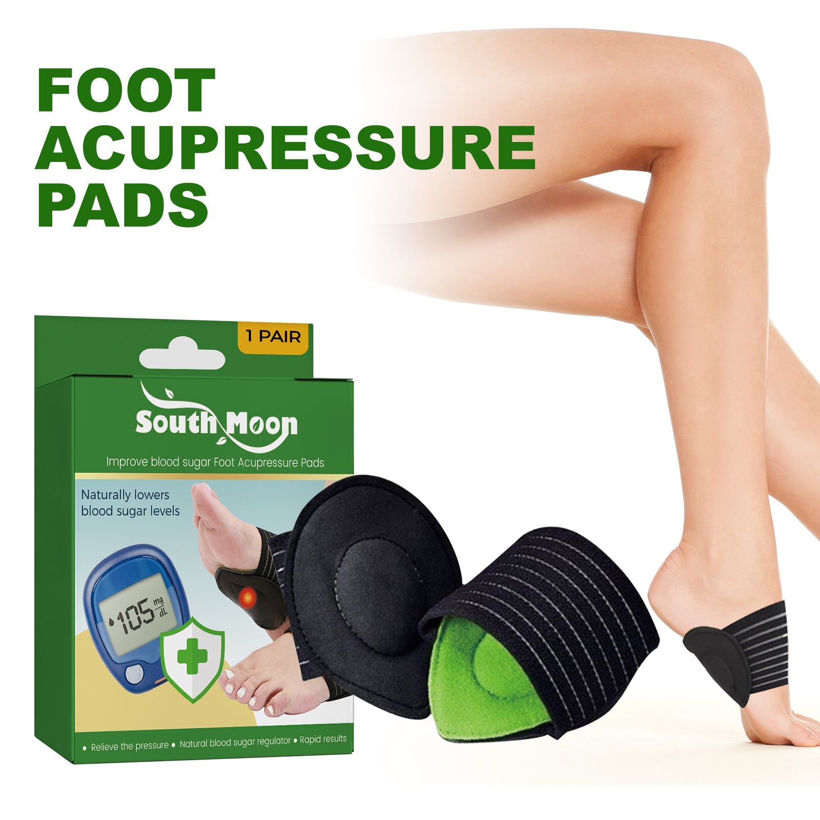 Foot Acupressure Pads, Relieve Heel Soreness Foot Massage Treatment Physical Discomfort Acupressure Pad - Korvel