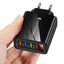 4-Port USB Digital Display Mobile Phone Charger