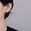 Boucles d'oreilles flocon de neige en argent sterling 925 Moissanite